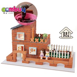 CB993611 CB993614 - Building blocks game clay tiles stacking kids diy house villa toy